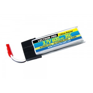 Lectron Pro 3.7V 600mAh 35C Lipo Battery with JST Connector for the Blade 120 SR and 180 QX
