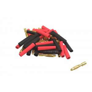 Common Sense RC Bullet Connectors - 2mm - 25-Pack - Male
