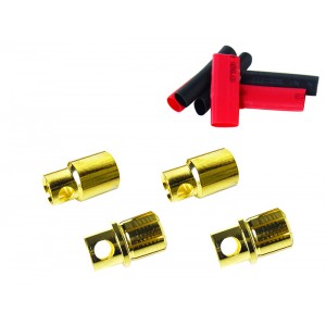 Common Sense RC Bullet Connectors - 8mm - (2) Male, (2) Female