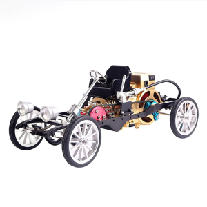 Enginediy Teching Car Engine Assembly Kit Single Cylinder Car Building Kit Toy Gift for Adult