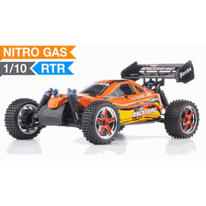Exceed Forza RC Buggy 1/10 Nitro Powered 2-Speed .18 Engine 2.4Ghz - Baja Red - RTR