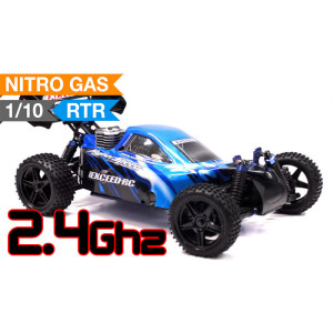 Exceed Hyper Speed RC Buggy 1/10 Nitro .18 Engine 2.4Ghz - Storm Blue - RTR