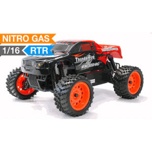 Exceed RC 1/16 ThunderFire Nitro Gas Powered Off Road Truck (Sava Red)
