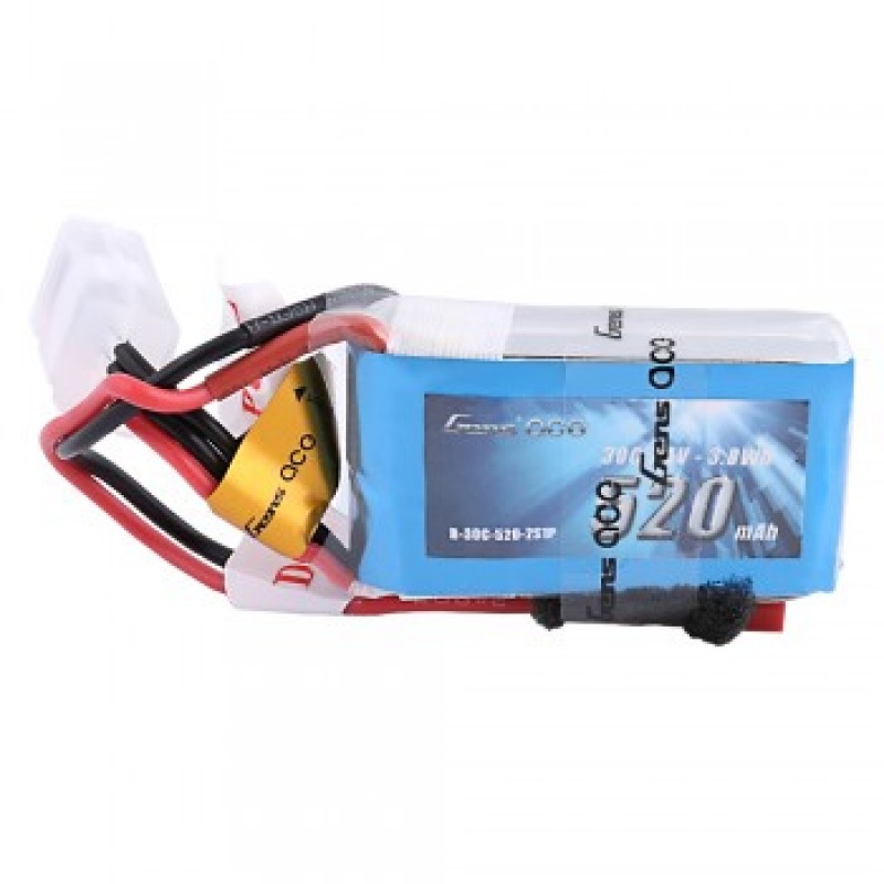 Gens ace 520mAh 7.4V 30C 2S1P Lipo Battery Pack with JST-SYP Plug