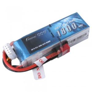 Gens Ace 11.1V 45C 3S 1800mAh Lipo Battery Pack with Deans Plug