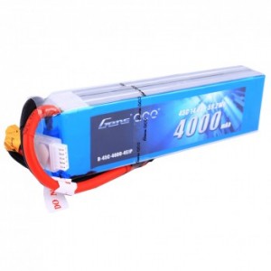 Gens ace 4000mAh 14.8V 45C 4S1P Lipo Battery Pack with Deans Plug