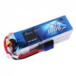 Gens Ace 22.2V 60C 6S 1800mAh Lipo Battery Pack with EC3 Plug