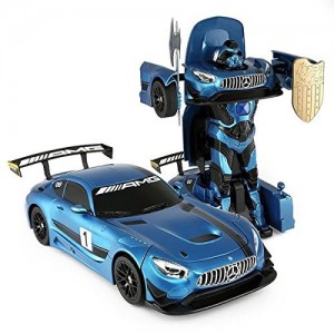 Rastar 1:14 RC Mercedes-Benz GT3 2.4ghz Transformer Dancing Robot Car (Blue)